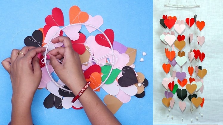 DIY Wall Hanging For Home Decor | Hanging Paper Heart | Handmade Decoration idea