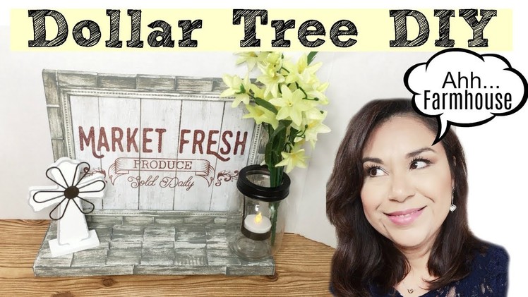 Dollar Tree DIY Farmhouse Wood Shelf | ???? You Won't Believe What I used??