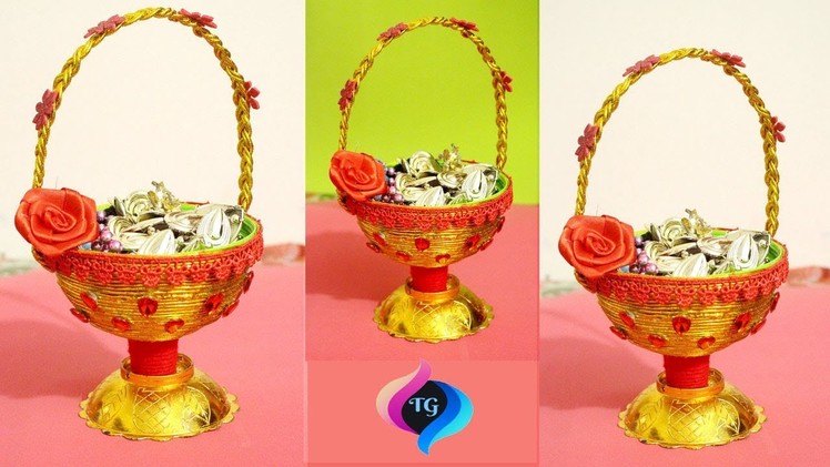 Easy Best Out of Waste Craft Idea From Plastic Pot - Handmade Basket Step by Step