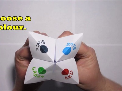 Easy origami fortune teller