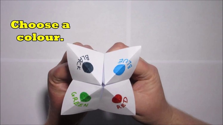 Easy origami fortune teller