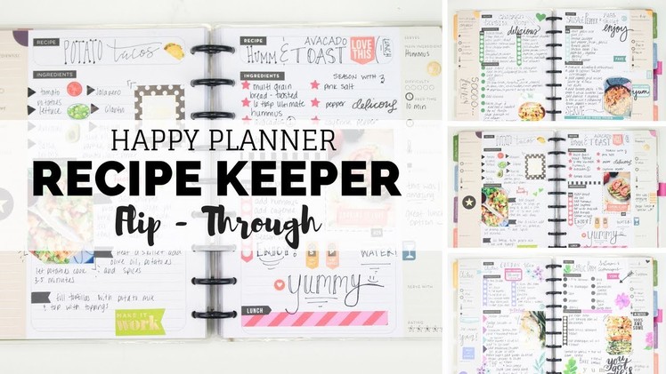 HAPPY PLANNER Recipe Keeper Flip-Through! All The Yummy Recipes! | At Home With Quita