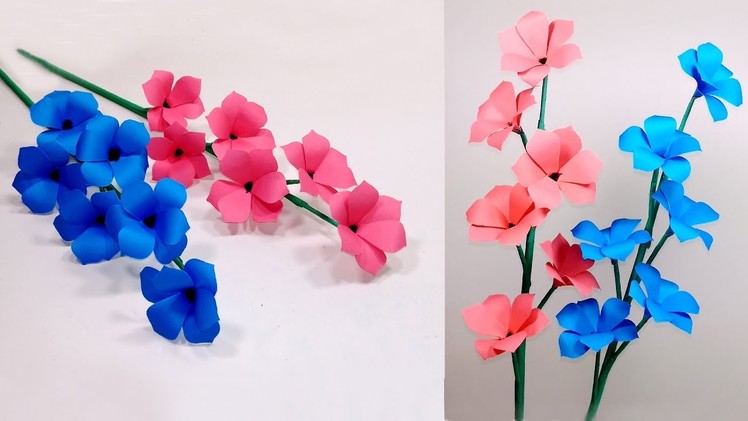 How to Make Beautiful Paper Stick Flower! Pretty Handcraft Stick Flower! Jarine's Crafty Creation