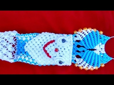 Macrame Mouth Face New Design Mobile Holder With Cosmetic Holder || Full Tiutorial in Hindi
