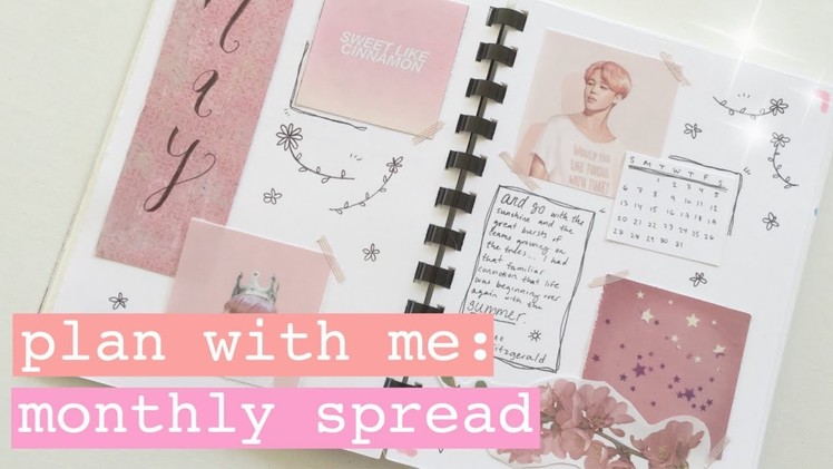 ✩ MY FIRST BULLET JOURNAL. plan with me: kpop bullet journal monthly spread (bts). may 2018 ✩