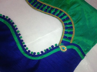 New different modal blouse neck designs cutting and stitching at home