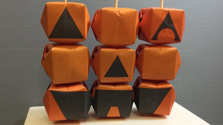 Origami Changing Faces Jack-O'-Lantern Puzzle