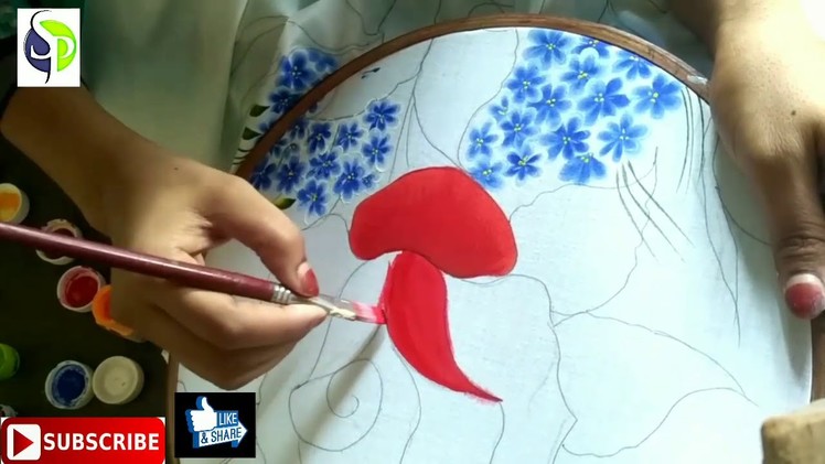 Painting tutorial bed sheet design