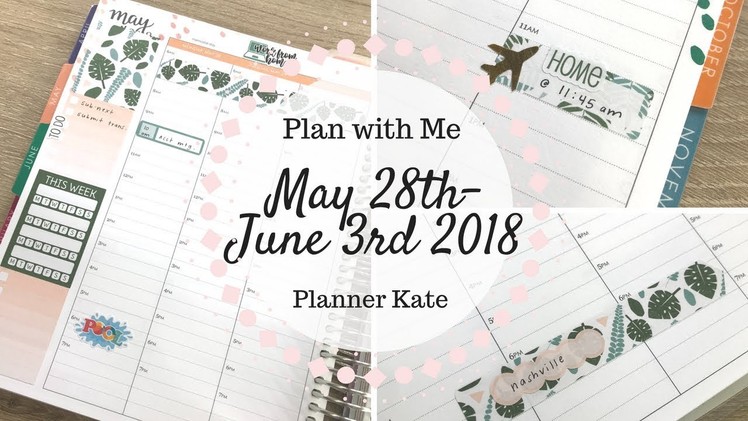 Plan with Me | May 28th - June 3rd 2018 | Planner Kate & Erin Condren |
