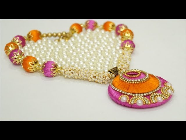 Silk Thread Designer Long Necklace - Diwali Special ( Eng Sub)