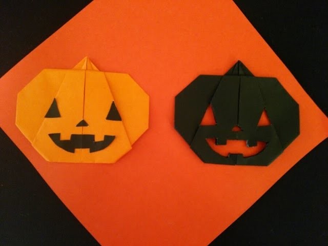 ハロウィン 飾り付け 折り紙かぼちゃの折り方 Halloween Origami