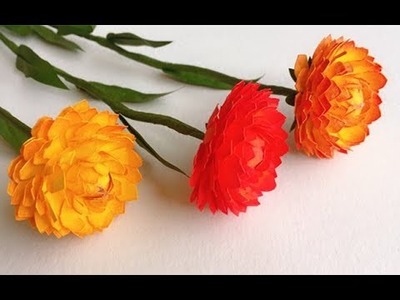 ABC TV | How To Make Strawflower Paper Flower With Shape Punch - Craft Tutorial
