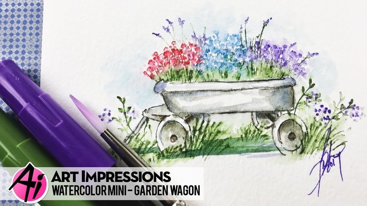 Ai Watercolor - Garden Wagon