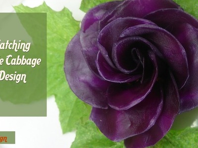 Art in Purple Cabbage Rose Garnish - Vegetable Flower Decoration