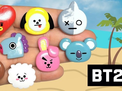 BT21 GO TO THE BEACH! Stop Motion Polymer Clay Tutorial