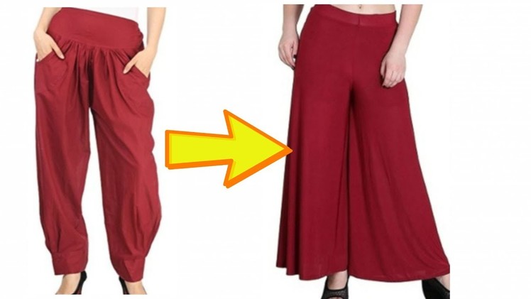 Convert.Reuse SALWAR into PALAZZO Pant only in 10 Minutes