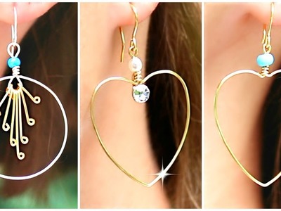 Cute Diy Earrings! How To Make Wire Jewelry Easily