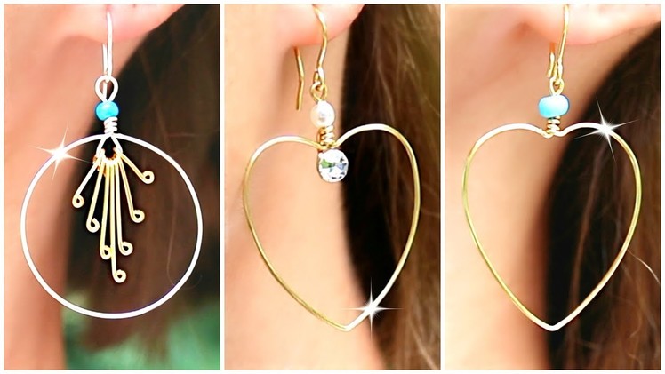 Cute Diy Earrings! How To Make Wire Jewelry Easily