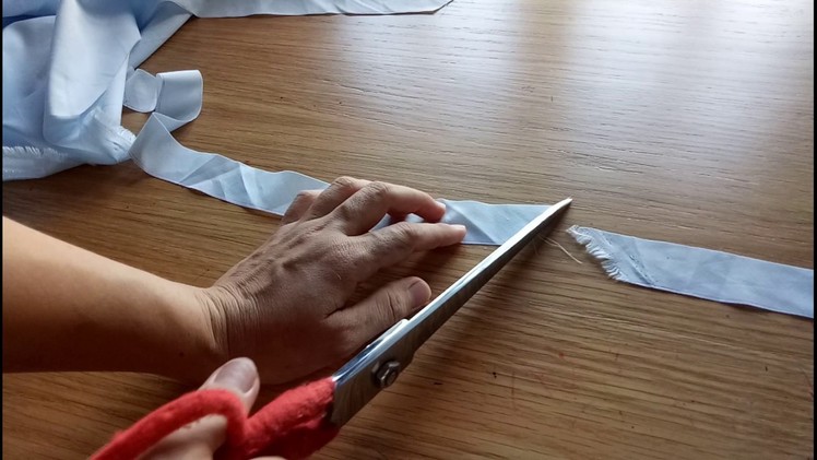 Cutting and stitching border fabric