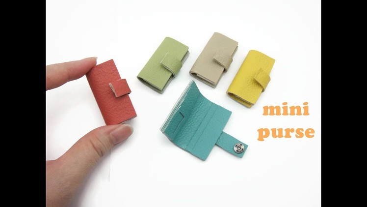 DIY Miniature Doll Mini Long Purse Wallet Bag - Easy!