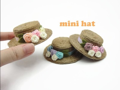 DIY Miniature Doll Mini Straw Hat - Easy!