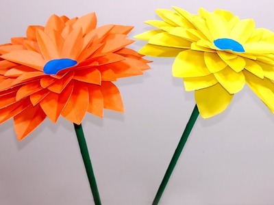 DIY: Stick Paper Flower | Beautiful Stick Paper Flower for Home Decor | Jarine's Crafty Creation