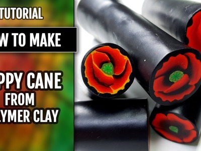 Free TUTORIAL!  How to make POPPY Cane from polymer clay!