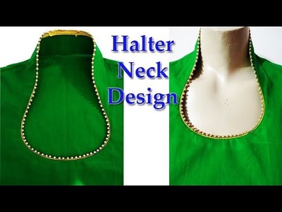 Halter neck design cutting and stitching for kurti. Suit. Kameez in Hindi