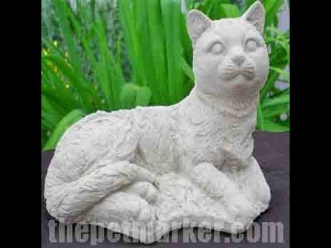 Handcrafted cement cat garden statues. Animal statues and cat statues galore!