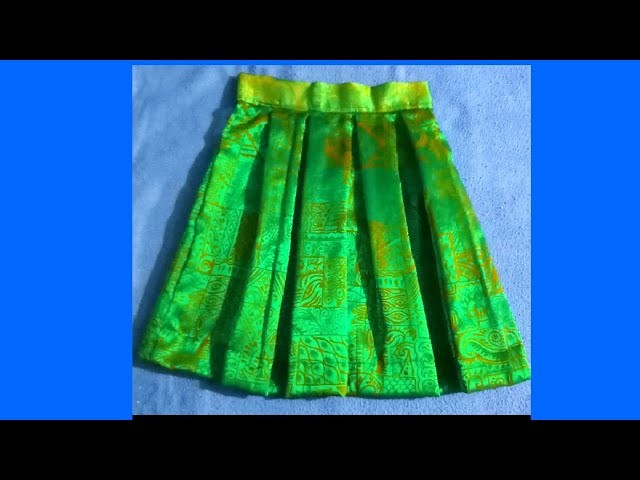 How to cut and stitch box pleated skirt