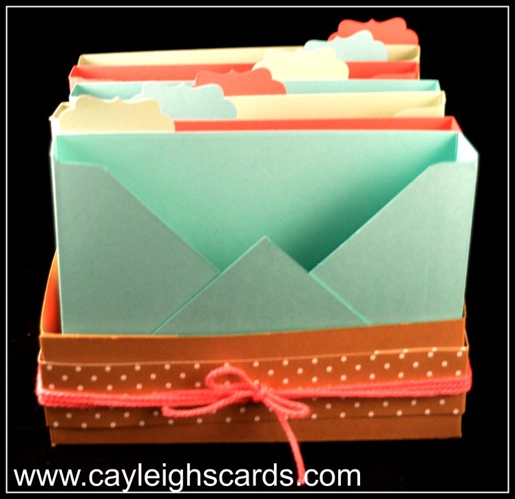 How to make a card organiser using the envelope punch board