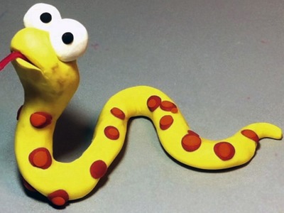 How to make a Clay  Yellow Snake