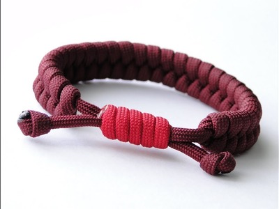 How to Make a Rastaclat Style Fishtail Paracord Survival Bracelet.Common Whipping Sliding Knot