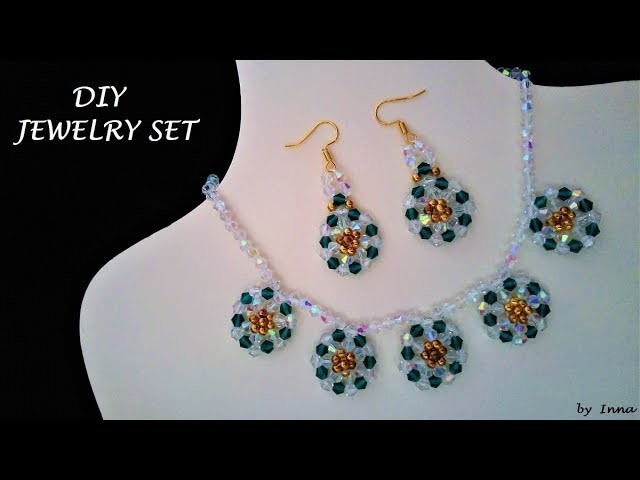 How to make beaded necklace and earrings set at home
