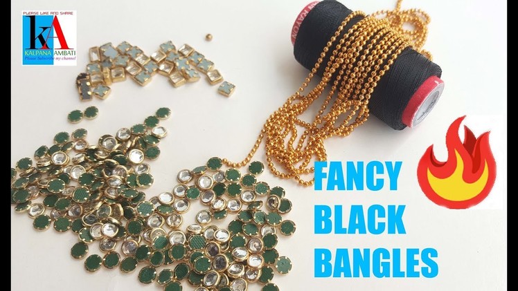 How to make designer silk thread Bangles using ball chain at home