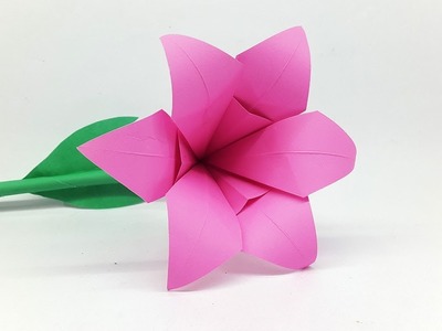 How to make lily Paper Flower - Origami Flowers for Beginners