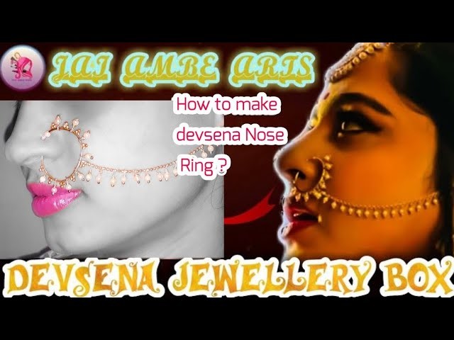 How to make Nose Ring l Devsena Jewellery box l Jai Ambe arts