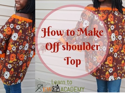 How to Make Off Shoulder Top or Dress with Bell Sleeves| Cutting and Sewing Off-Shoulder Top. Dress