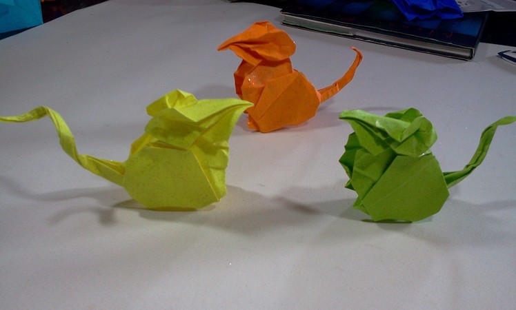 How to make Origami Mouse (hoang tien quyet)