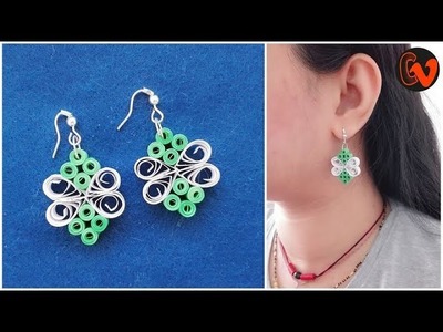 How to Make Quilling Earrings Tutorial. how to make paper earrings tutorial. Design 102