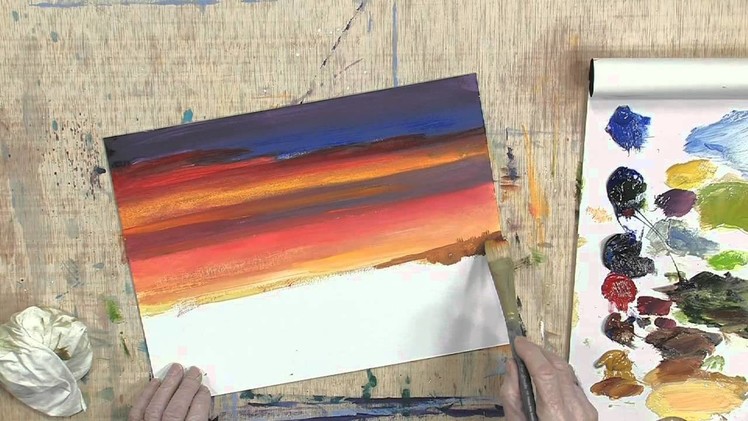 How to Paint a Colorful Sunset Using Lukas Berlin Oils
