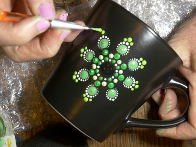 How to paint dot mandalas with Kristin Uhrig #42- Coffee mug