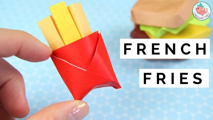 Origami Fries Tutorial - How to Fold a Origami French Fries - Paper Origami Food Tutorial!