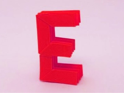 Origami Letter 'E' by Ashvini