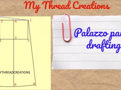 Palazzo pants pattern drafting in 5 minutes