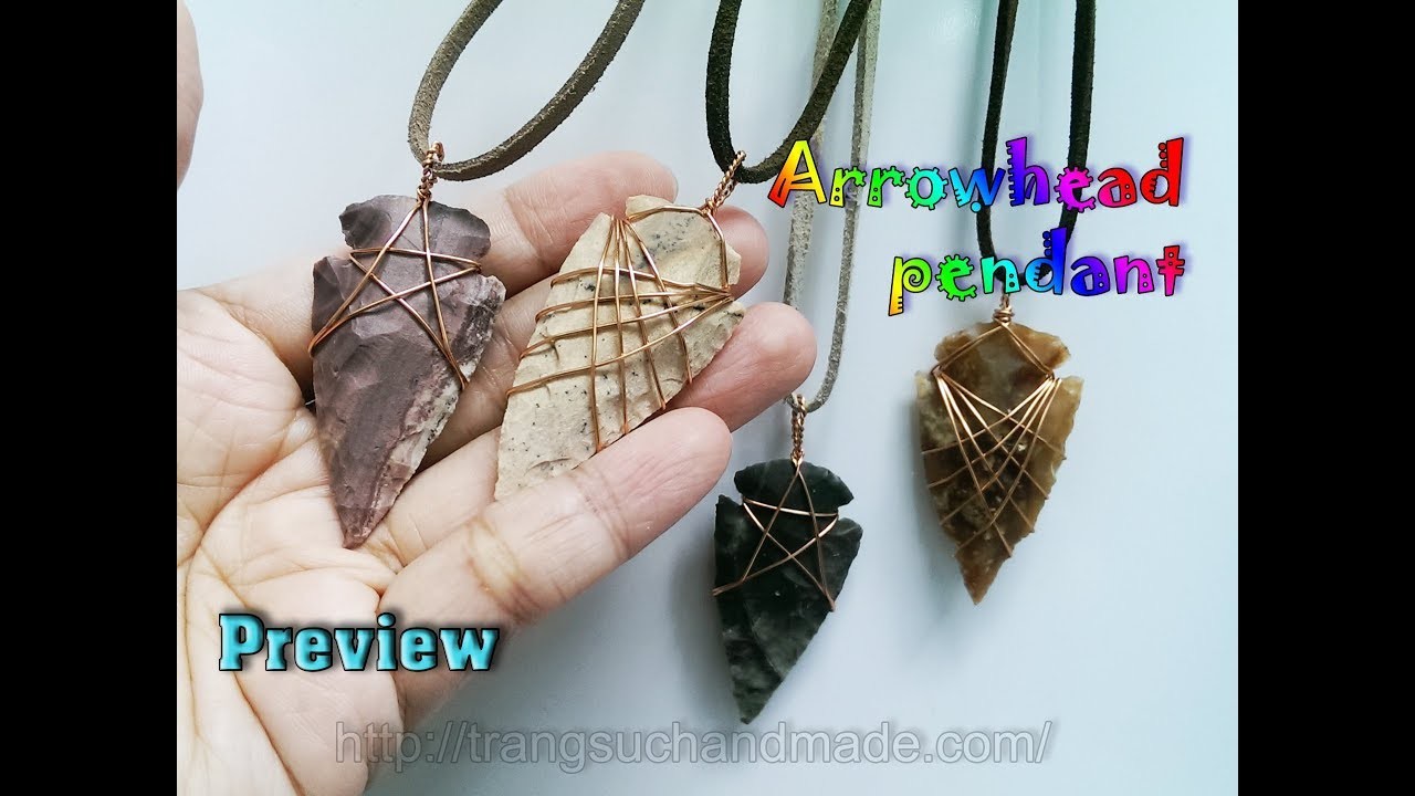 Preview wire wrapped arrowhead pendant of Lan Anh Handmade