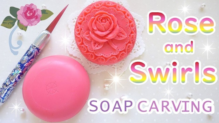 SOAP CARVING| Angled View Of A Rose And Swirls | Advanced | Satisfying | Tutorial |