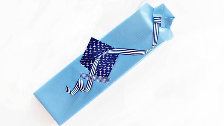 Stylish Shirt Style Gift Wrapping for Father's Day
