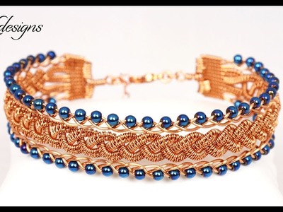 Triple braid wirework bracelet