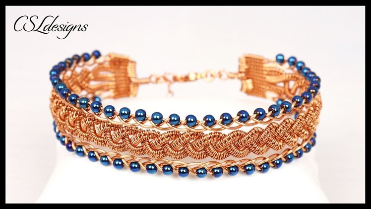 Triple braid wirework bracelet